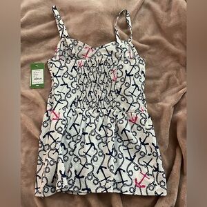 LILLY PULITZER Gardenia Print Tank Top Size 4 NWT